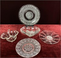 Lot of Glass Plates and Bowls