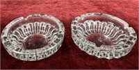 Pair of Glass Ashtrays