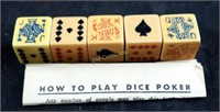 Vintage Crisloid Dice Paper Game Complete W Paper