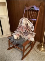 Rocking chair with doll