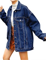 4xL - Women's Casual Loose Oversized Denim Jacket