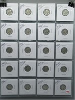 (20) Mercury Silver Dimes. Dates: (4) 1941,