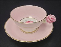 Paragon Pink Rose Teacup & Saucer