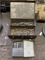 (2) METAL CASES WITH DRILL BITS