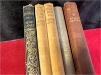 5 ANTIQUE BOOKS BY AUTHOR HENRY JAMES