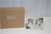 6 NEW DOUBLE IVORY FLORAL FRAME