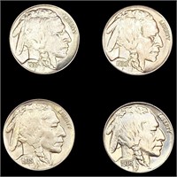 [4] Buffalo Nickels (1935-S, 1936, 1936-S, 1937)