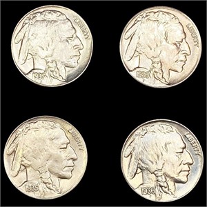 [4] Buffalo Nickels (1935-S, 1936, 1936-S, 1937)