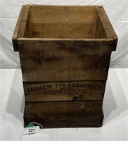 Antique Ludlow Telegraph Co. Wood Crate