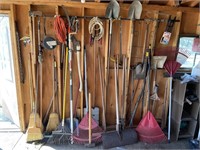 CONTENTS OF LEFT SIDE OF SHED HAND TOOLS