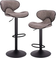 SUPERJARE Adj. Bar Stools  Grey  Set of 2.