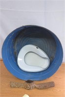 Galvanized Wash Tub, Porcelain Pot &  Pick Axe
