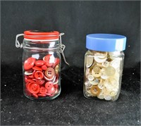 JARS OF RED & WHITE BUTTONS ASSORTMENT