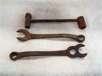 (3) OLD Wrenches Tools