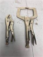 Two pairs of  vice grips