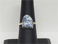 .925 Sterling Silver Natural Stone Ring