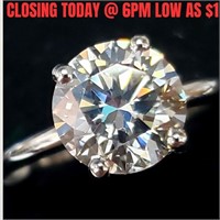 $1000 14K  Lab Diamond 2.6Ct Vs1,H Ring