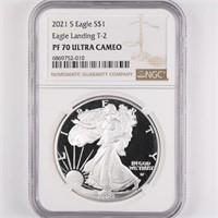 2021-S T2 Proof Silver Eagle NGC PF70 UC