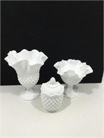 Pair of Fenton vases & more