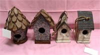 4 HANGING BIRD HOUSES