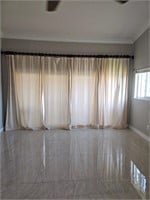 Curtain Rods with 4 panel curtain