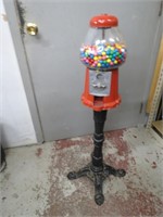 Vintage Gumball machine w/cast iron stand.