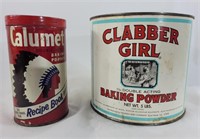Vintage baking powder canisters