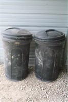 Rolling Poly Trash Cans