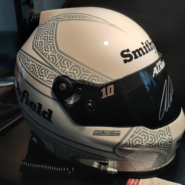 Aric Almirola Signed Replica Race Helmet