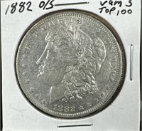 1882-O/S VAM3 TOP100 Silver Morgan Dollar AU