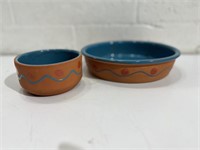Himark Terracotta Turquoise Bowls K13B
