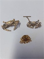 Crab Tie Tac, Crab Tie Bar, Crab Pin