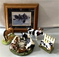 Farm themed figurines decor