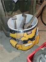 Tool Belt, Bucket w/Contents