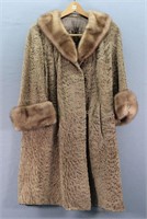 Mink Trimmed Persian Lamb Coat