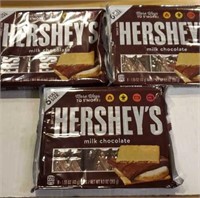 F7) Three 6 pack Hershey's chocolate bars
