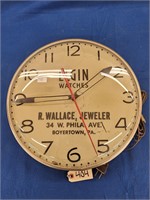 Elgin Watches, R. Wallace Jeweler, Electric Clock