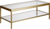 45" Rectangular Coffee Table, Brass