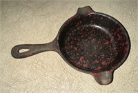 Wagner Ware Mini Red Speckled Cast Iron Ashtray