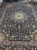 Hand notted Persian Tabriz Rug 13.8x9.9 ft