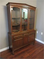 A Provincial Style Fruitwood China Cabinet