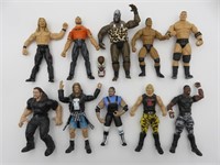 Assorted WWE/WWF Titan Tron + More Figure Lot (10)