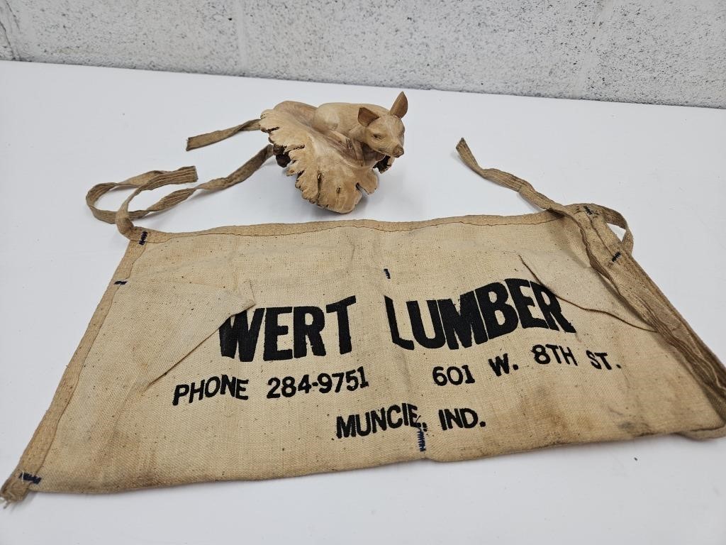 Muncie IN WERT LUMBER Hardware Nail Bag/Pig