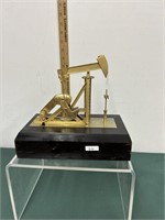 Brass Oil Rig Pumper Scale Model Untested