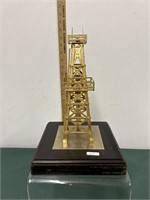 Brass Oil Rig Desk Scale Model