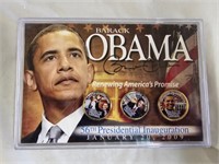 Barack Obama Gold Plated Colorized Coin Set
