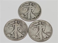 1943 PDS Silver Walking Liberty Half $ Coins