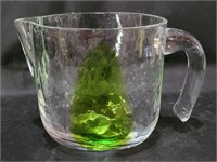 Textured Art Glass Pitcher