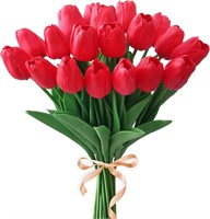 10Pcs Red Artificial Tulips  Home & Wedding