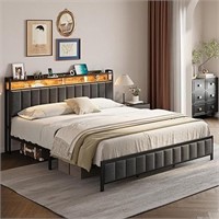 Upholstered King Size Bed Frame